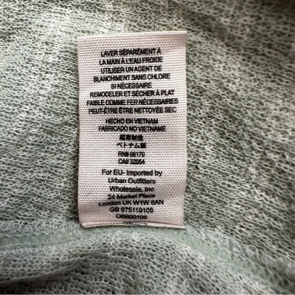 Free People Frida Mint Green Floral Embroidered Gauzy Knit Tank Top, Sz Medium - Picture 11 of 13